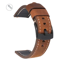 UTHAI Z71 Genuine Leather  Watchbands20- 24mm Watch Strap For Samsung Watch Strap For Huawei Watch Galaxy watch