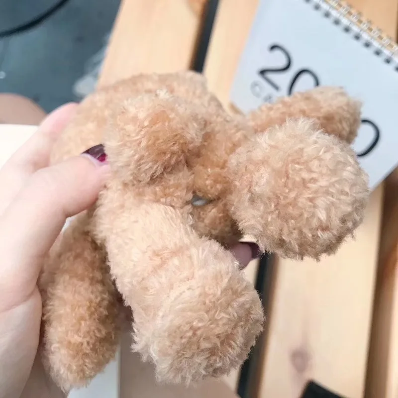 Winter Cute Plush Bear for Apple Airpods Case1 2 pro Teddy Bear Bags for Cartoon Headphones Case Box Brown Charms