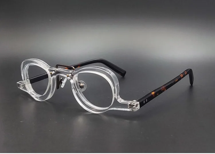 Vintage Blaulichtfilter Ovale Handgefertigte Acetat-Brille Herren Retro-Brillengestell Damen Myopie Optische Korrektur-Lesebrille – Detail 11
