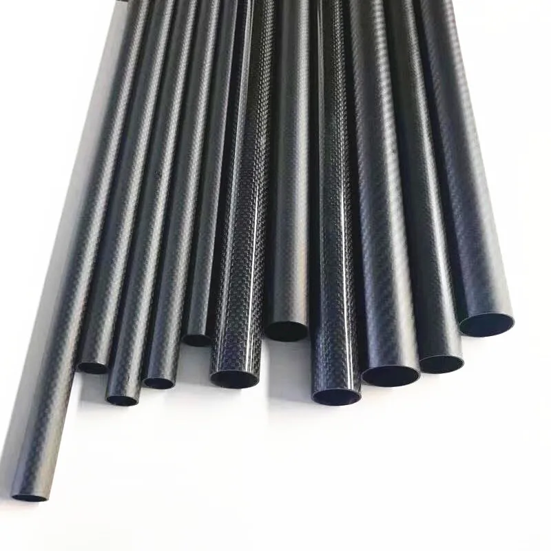 حك لامع 4 5 6 7 8 9 10 11 12 مللي متر مع 500 مللي متر طول عالية الجودة حك ماتي 3K الكربون الألياف النسيج الجرح أنبوب CFK أنبوب ROHRE