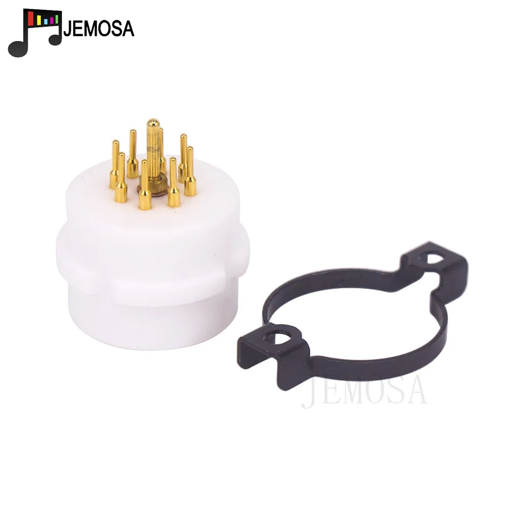 EIZZ High End PTFE 8PIN หลอดซ็อกเก็ตฐานวาล์วฐานชุบทองสำหรับ ECC40 EF40 EF42สูญญากาศเครื่องขยายเสียง Vintage HIFI