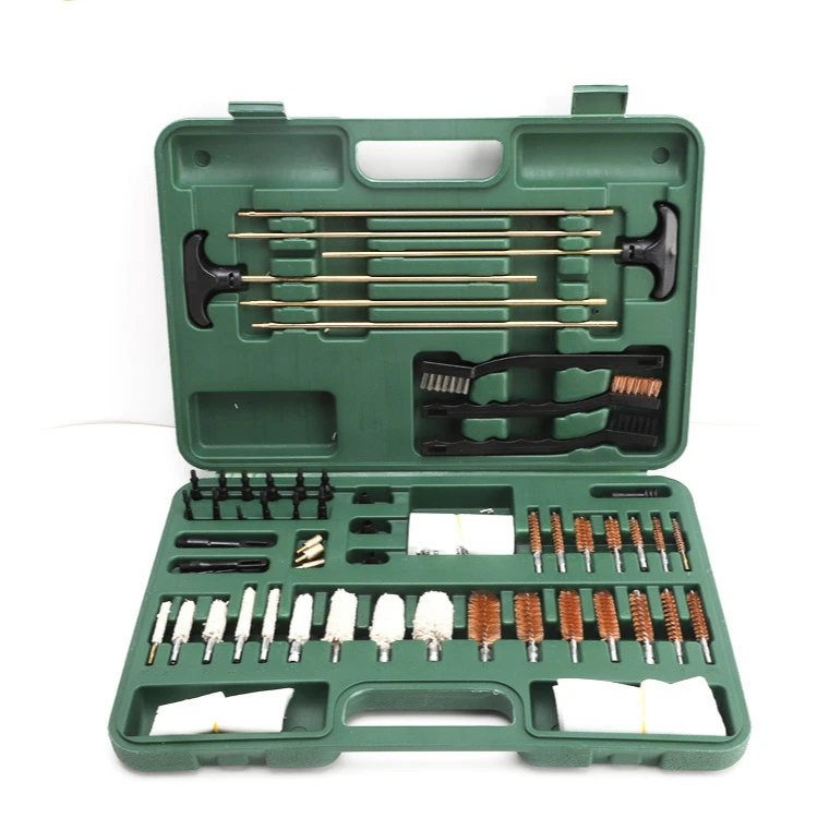 

Barrel Brush Tool Cleaning Kit Army Green Plastic Box Gun Cleaning Gun Brush Kit