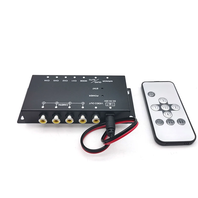 4-Wayด้านหน้า/ด้านหลัง/ขวา/ซ้ายที่จอดรถกล้องVideo Switchรวมกล่องควบคุม