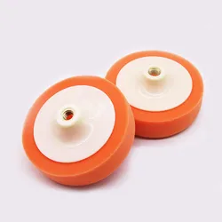 Tampone per lucidatura Auto da 5 pollici 125mm per lucidatrice ruota in spugna ceretta accessori per Auto arancioni lucidatura lavaggio a disco manutenzione