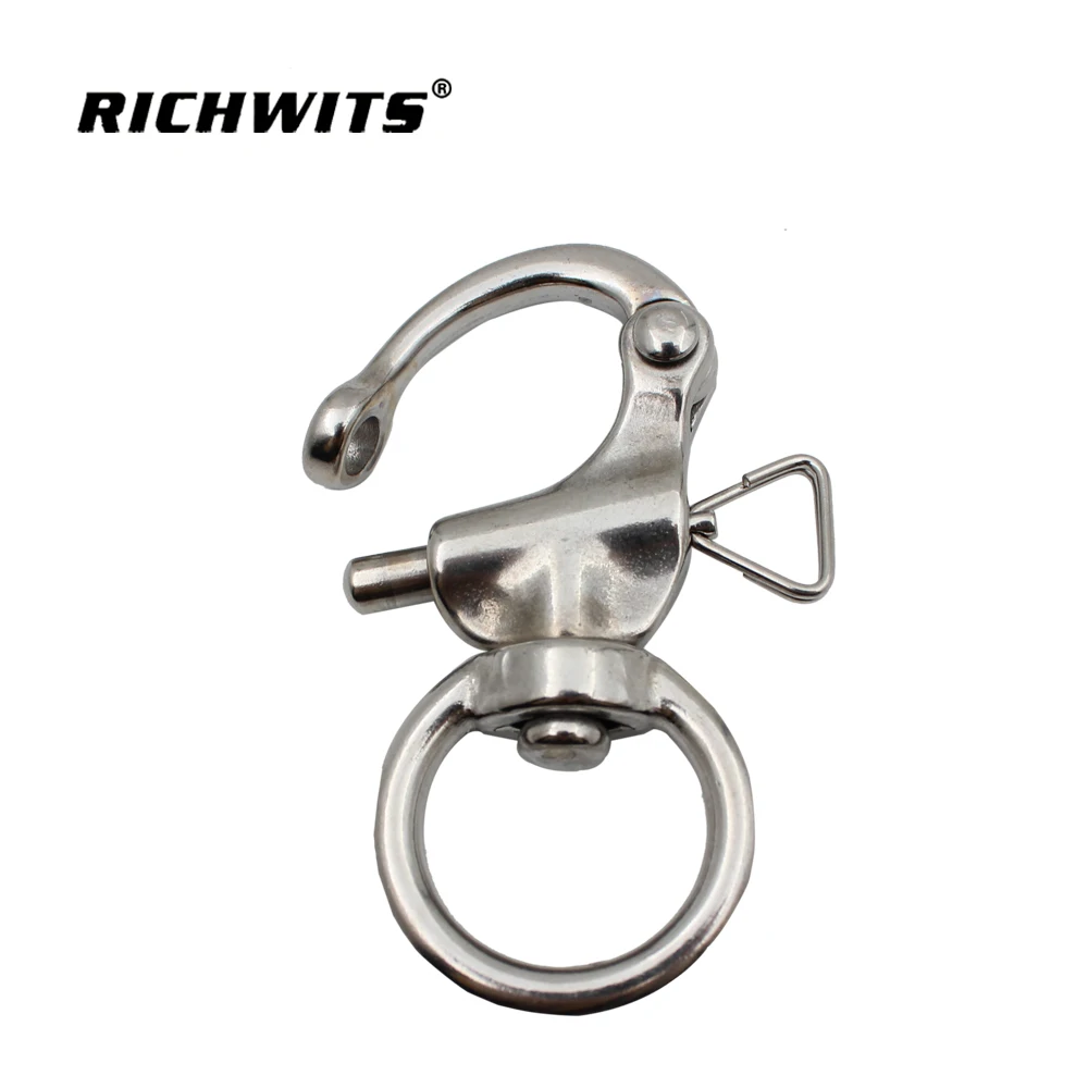 Stainless 316 Camera Strap Shackle Quick Release Swivel Shackle Marine Boat Anchor Chain Eye Shackle Swivel Snap Hook Hardware