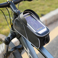 Bicycle Cell Mobile Phone Bag Cycling Handlebar Bag Waterproof Frame Front Top Tube Bike Bag Touch Screen MTB Bicycle Bags