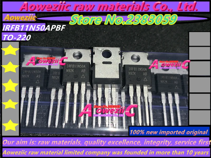 Aoweziic  2019+ 100% new imported original  IRFB11N50APBF FB11N50A TO-220 power MOS tube 11A 500V