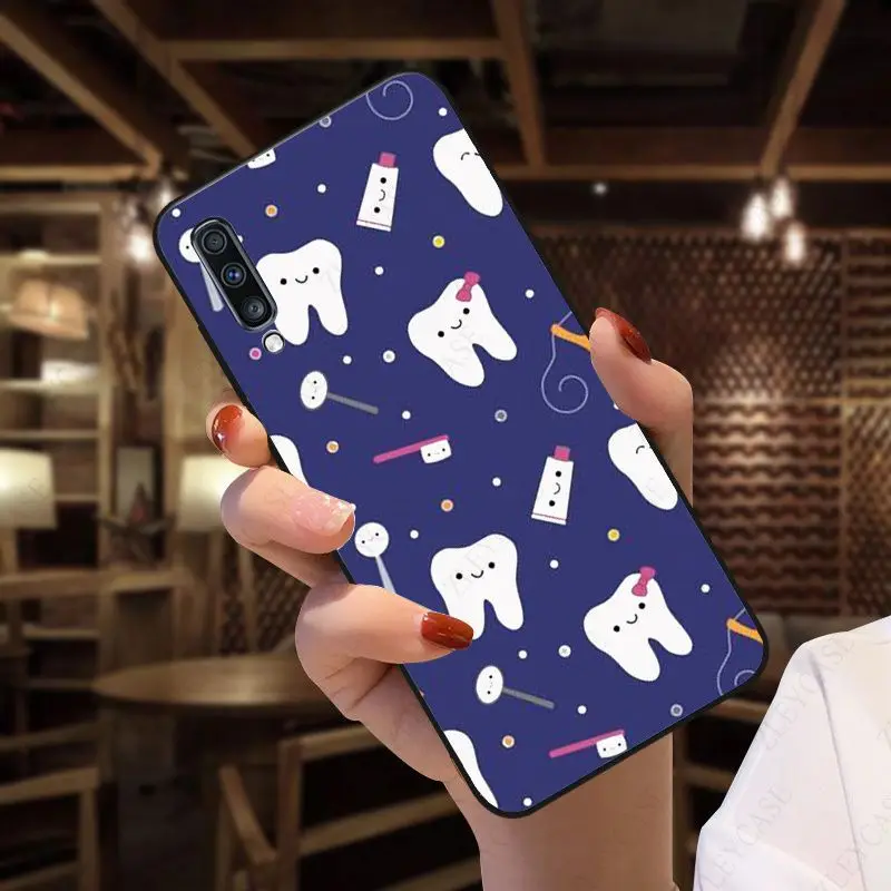 Dentist Dental Crowned Tooth Phone Cover For Samsung Galaxy A12 A13 A14 A54 A20 A22 A23 A32 A50 A51 A52 A53 A70 A71 A73 5G Cases