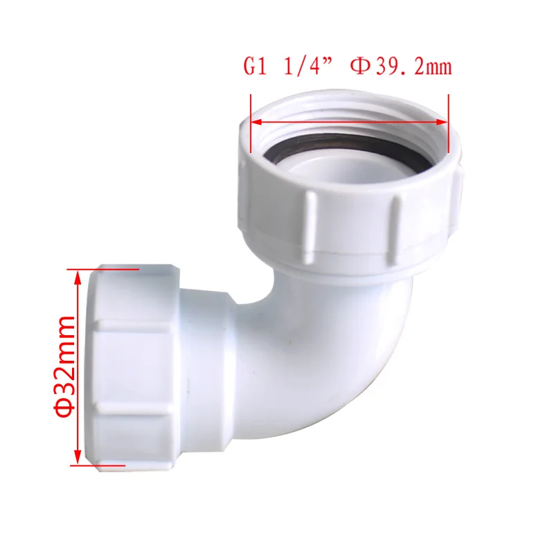 Talea Wc Waschbecken Rechts Winkel Adapter 32mm Gerade Rohr Variable Winkel Fitting 90MM Stecker QS565