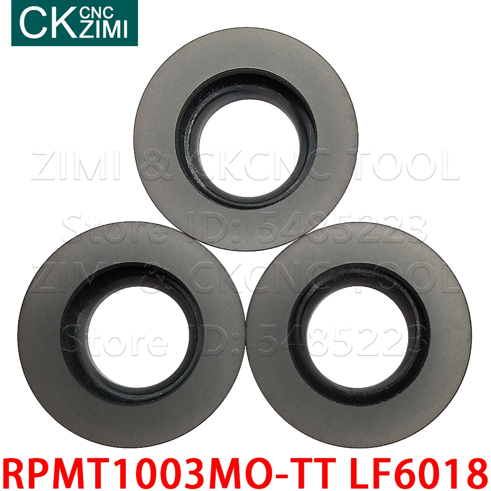 RPMT RPMT1003MO-TT LF6018 초경 인서트 금속 선반 절삭 공구 외부 원형 밀링 인서트 CNC 선반 절단기 공구