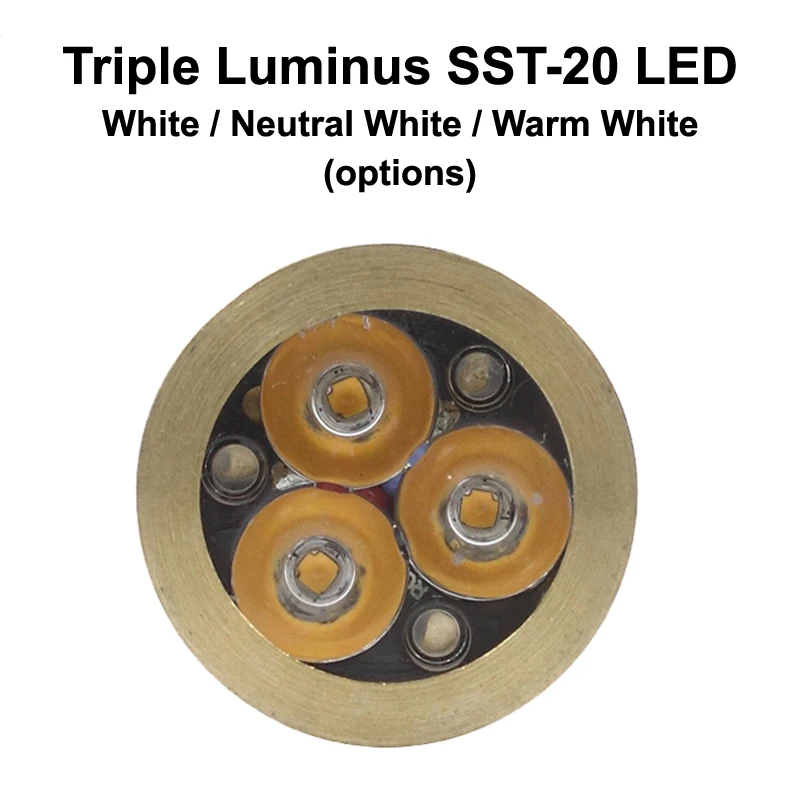 KDLITKER Triple Luminus SST-20 1000 Lumens High Power LED Drop-in Module (Dia. 26.5mm)