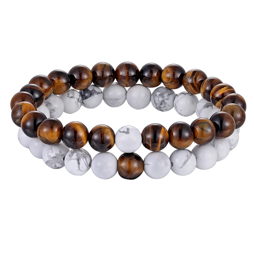 Various Combination Styles Beaded Bracelets for Couples, DIY Gift Box