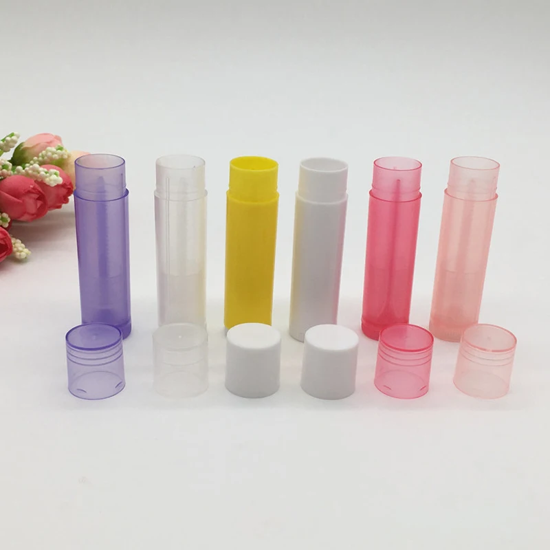 300Pcs 5g Empty Lip Balm Tube With Twist Bottom Lipstick Clear Refillable bottle Lip Balm Container for Cosmetic Makeup DIY Tool