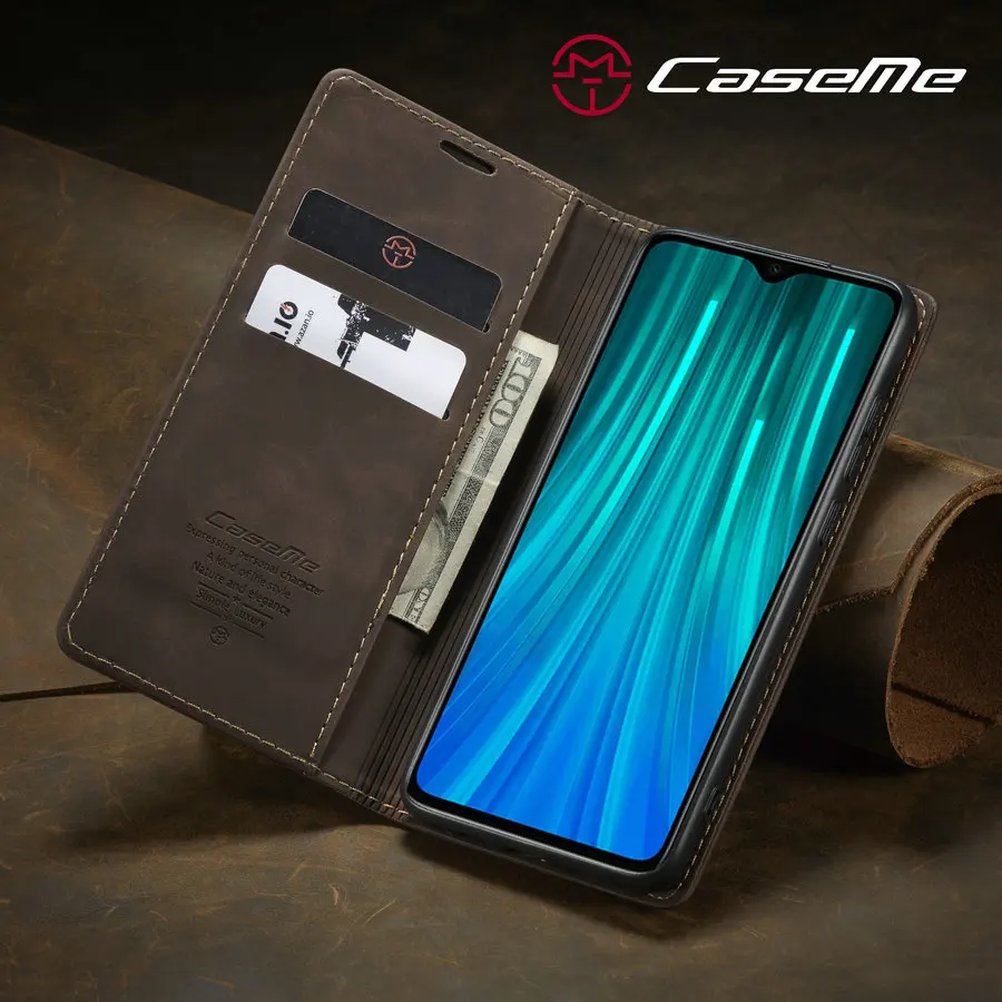 CaseMe 2020 Leather Case For Redmi Note 8 Pro Retro Magnetic Wallet Cover for Xiaomi Mi 9 9T K20 K20Pro Luxury Flip Phone Case