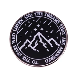 Sarah J.Maas ACOMAF badge 'To the stars who listen and...' Rhysand, High Lord of the Night Court brooch bookworm literature pin