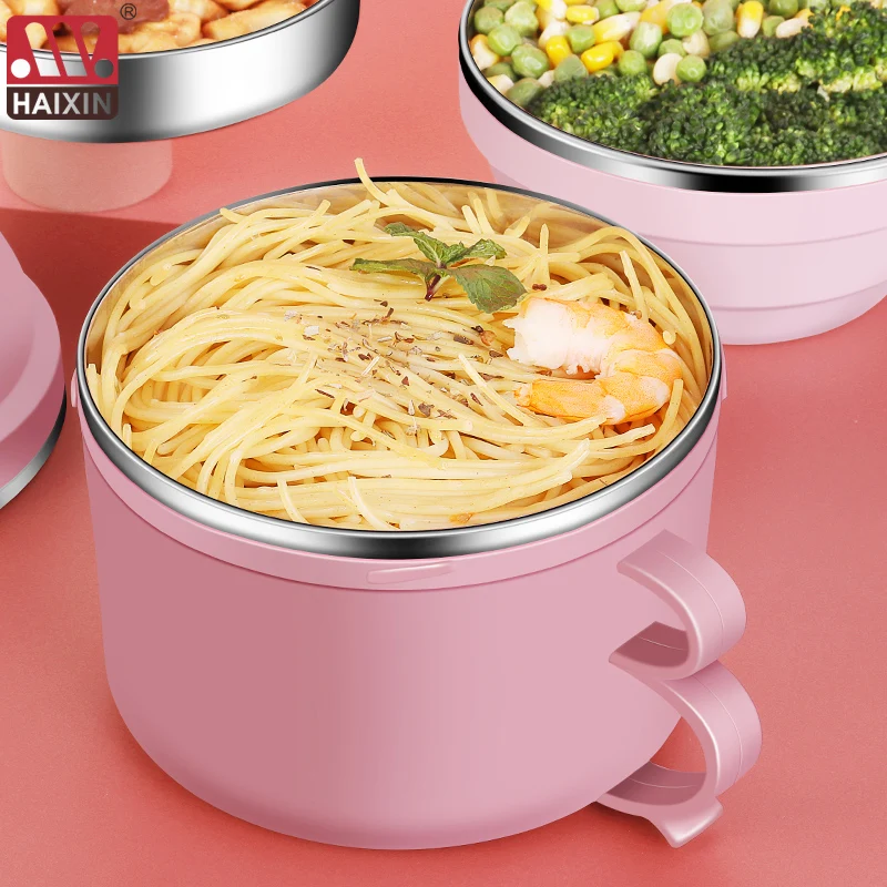 

For Ramen Noodles Bowl Lunch Box Stainless Steel Thermal Heated Bento Box Food Containers Large Capacity Vacuum Insulation Boxes