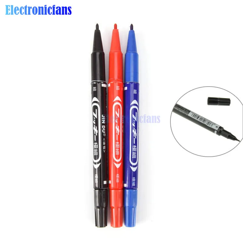 Smart Electronics CCL Anti-etching PCB circuit board Ink Marker Double Pen For DIY PCB