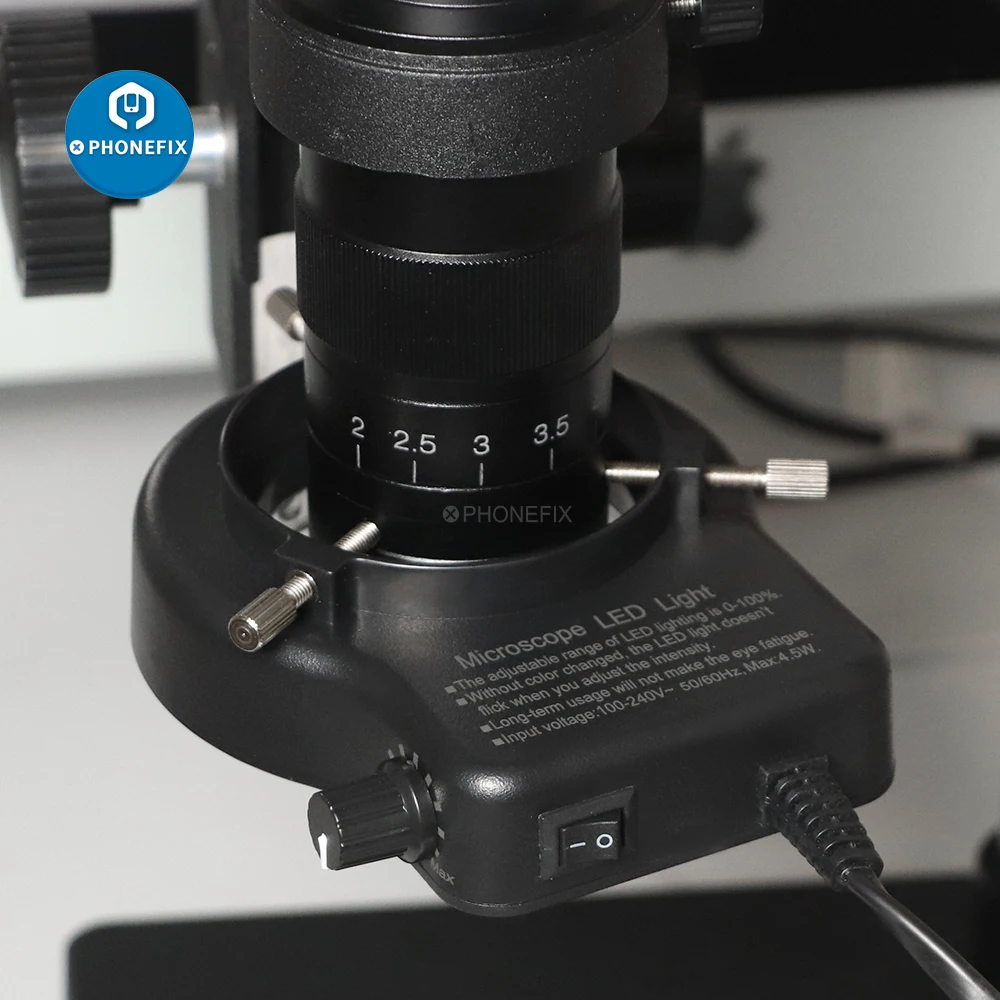 56 Microscope Light illuminator Lamp Adjustable Lamp Trinocular Stereo Zoom Microscope LED Ring Light Micrscope Accessory