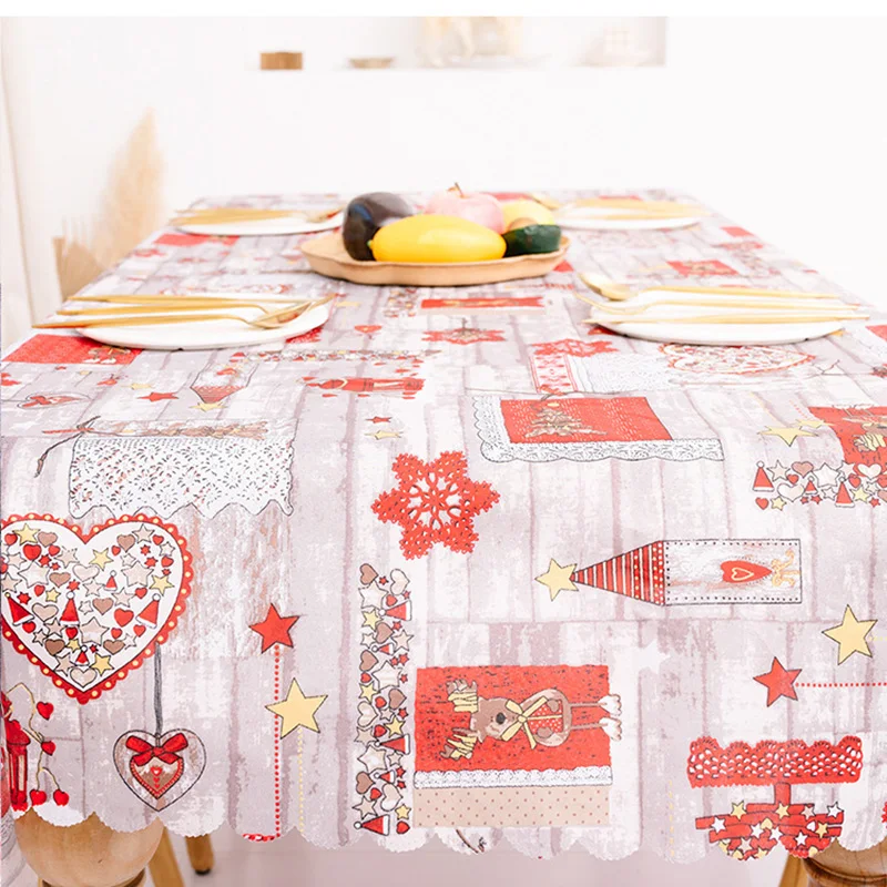 1Pcs New Christmas Decoration Creative Christmas Printing Tablecloth For Table Decoration Accessories Suppliers