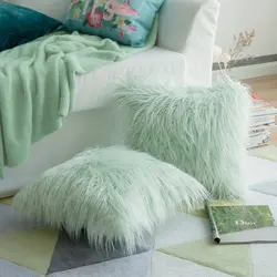 Juste de coussin décorative en fourrure pour cheveux longs, taie d'oreiller en peluche, nouveau style de la série de luxe, faux coussin, décor