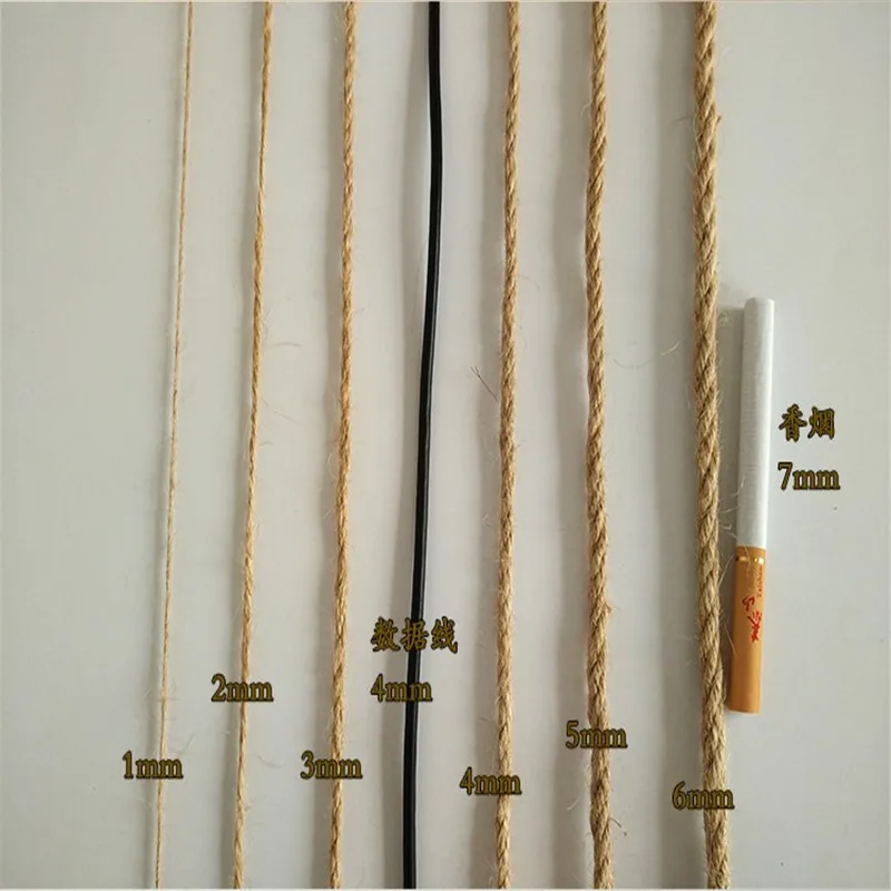 Twine Weave Hemp Tag, Jute Rope, Twine, Twine, Foto, Parede, Artesanato, Decoração, Torcida, Acessórios de bricolage, Cabo, 1mm, 2mm, 3mm, 4mm, 5mm,