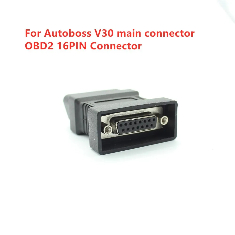 Main Test OBDII 16pin Interface For Autoboss V30 Elite Car Diagnostic Scanner 16 Pin obd2 Male to 15PIN Port Connector Adapter