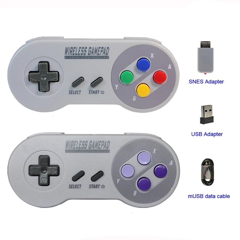 

Wireless Gamepads 2.4GHZ Joypad Joystick Controller For SNES Super Nintendo Classic MINI Console Remote Accessories