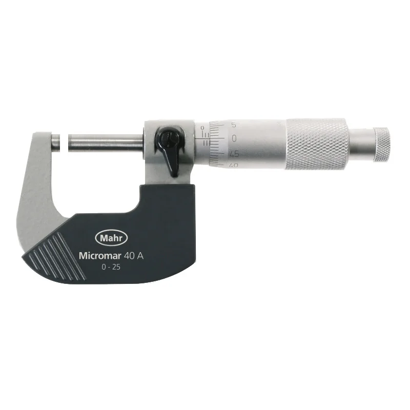 Mahr Micromar 40A Outside Micrometers, 0-25mm/25-50mm/50-75mm/75-100mm, Graduation value 0.01mm