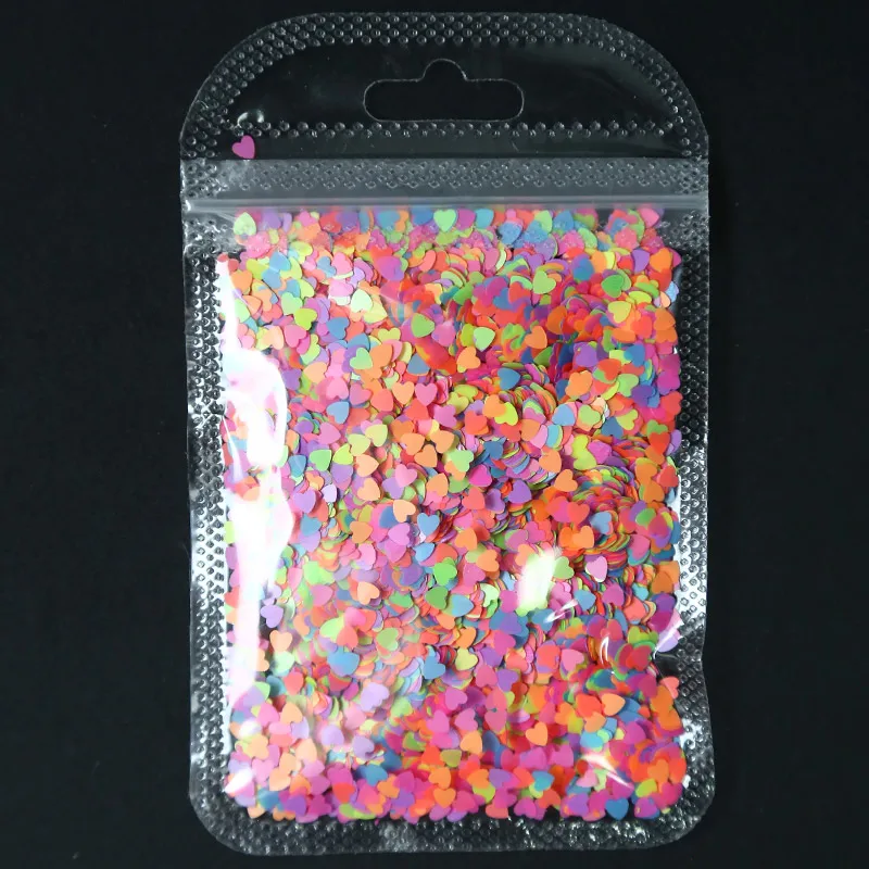 

Neon Pigment Nail Art Glitter Fluorescent Irregular 3D Shape Sequins Flakes Mix Shining Acrylic Gel Nails Decoration YWH-335G