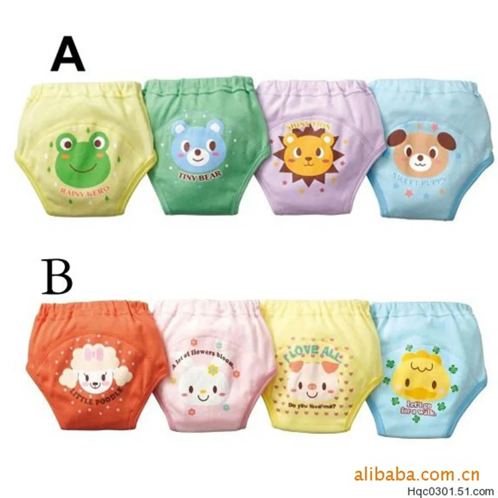 

4PC Baby infant children training pants Four layers waterproof leakage exercise pants in infants Cartoon learning pants girl boy