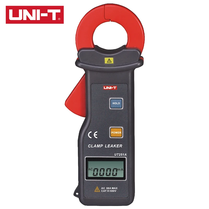 UNI-T UT251A/UT251C High Sensitivity Leakage Current Clamp Meter Auto Range 4-Digit LCD Digital Display, 10000 Display Count