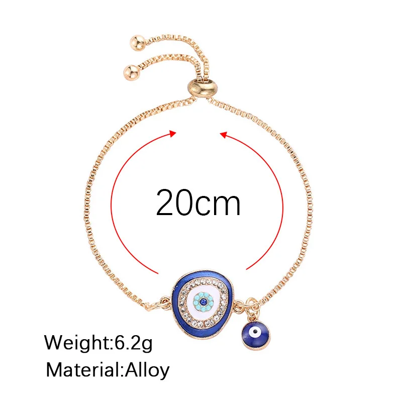 Woozu Lucky Evil Eye Bracelets For Women 2 Colors Handmade Lucky Jewelry Blue Bracelet Female Gifts