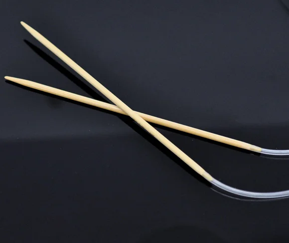 1PC 3.25mm 120cm Long Bamboo Circular Knitting Needles Transparent Tube Crochet Hooks DIY Craft Needles Loom Tool Home Supplies