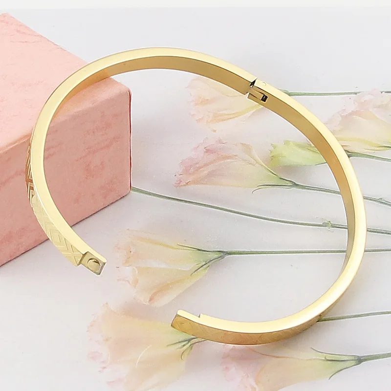 Best-selling Jewelry 4MM Stainless Steel Geometric Bracelet Parent-child Series Ladies Love Bracelet Party Gift Wholesale