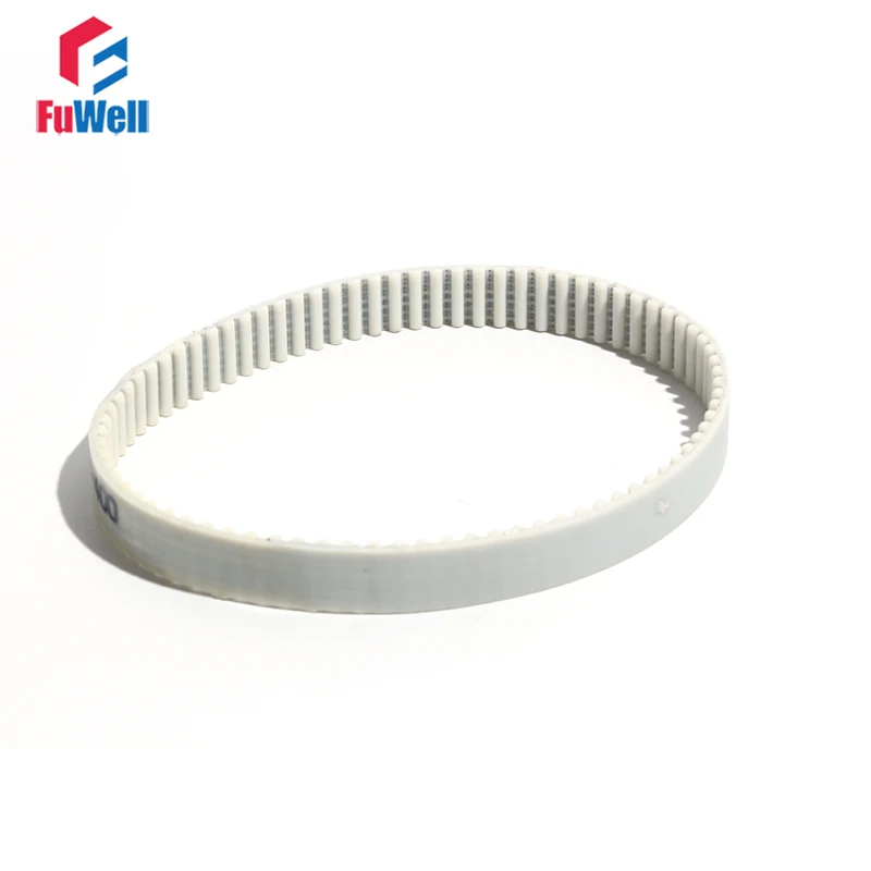 

HTD5M Timing Belt White PU Pulley Belt 1595/1600/1910/1620/1640mm 15/20/25/30mm Width Closed Loop Polyurethane Transmission Belt