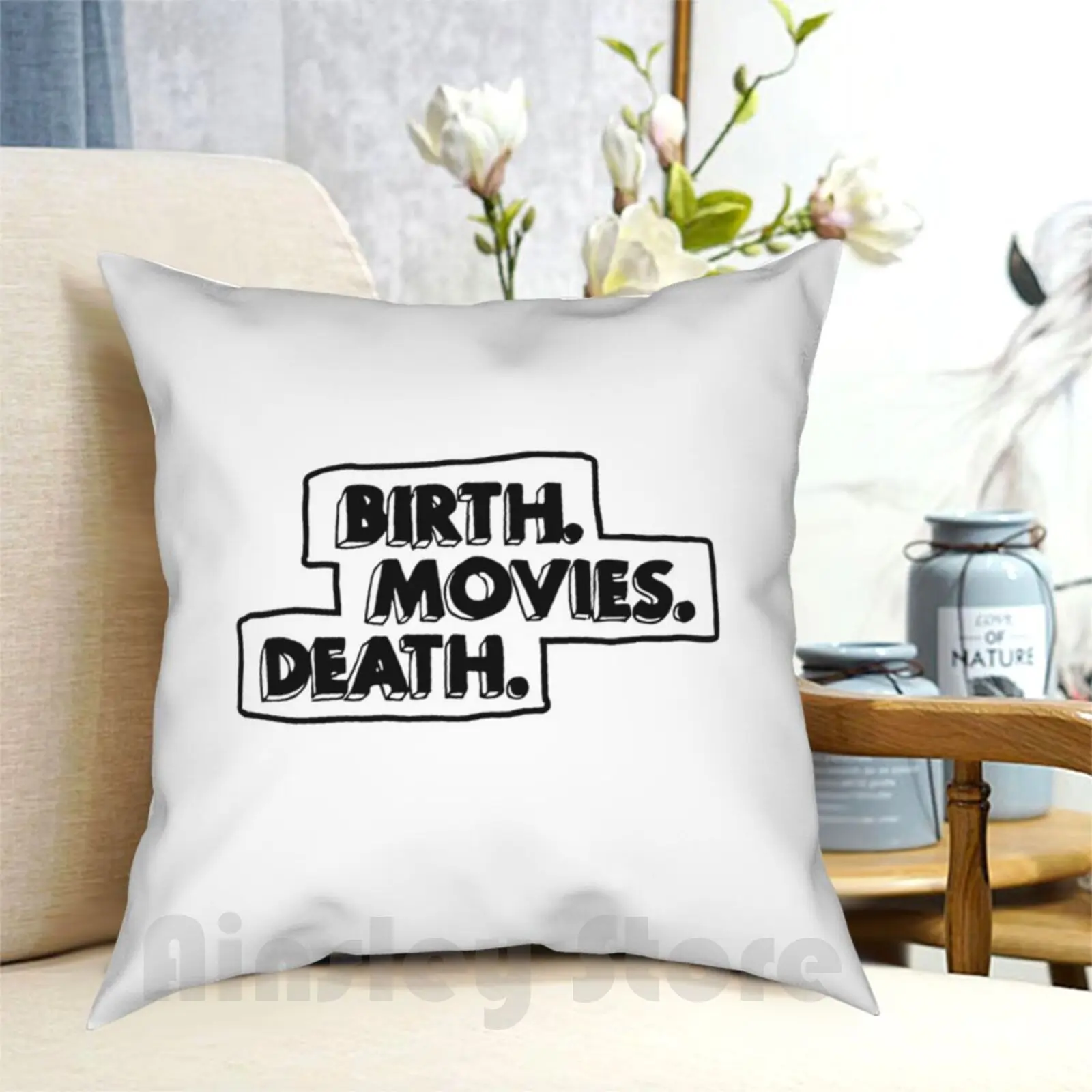 Grab It Fast-Birth Pillow Case Printed Home Soft Throw Pillow Birth Movies Death Birth Movies Death Birth Movies Death