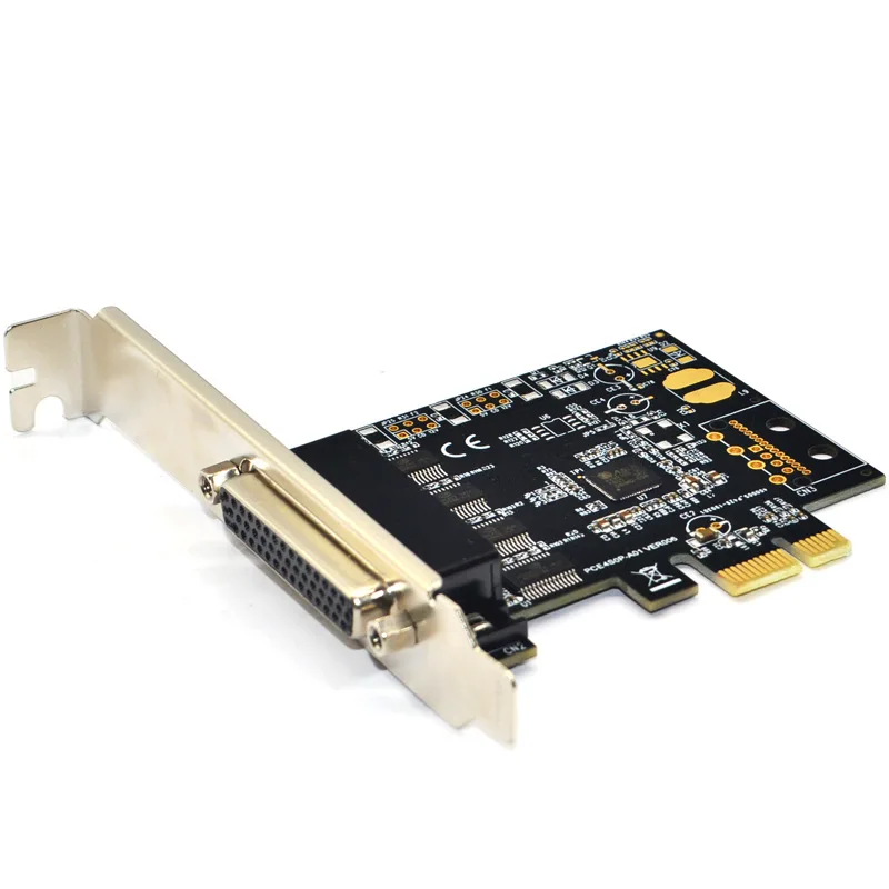 PCI Express to 4 Port Serial Expansion Card Chip AX99100 Industrial DB9 COM RS232 Adapter Riser Card Controller for Desktop PC