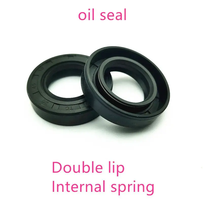 

1PCS NBR framework oil seal TC58 59 60 62*75*7 8 9 10 12mm double lip with clamp spring