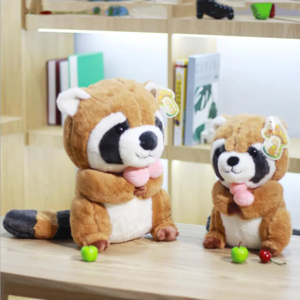 

Children's Plush Stuffed Raccoon Toy Birthday Gift Idea Soft Simulation Animal for Kids Creative Simulation Raccoon Plush Toy