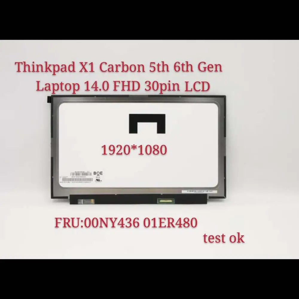 

for thinkpad x1 5th gen de carbono N140HGE-EAA LED Display LCD Screen Matrix for Laptop 14.0" 30Pin FHD 1920X1080 FRU 00ny436