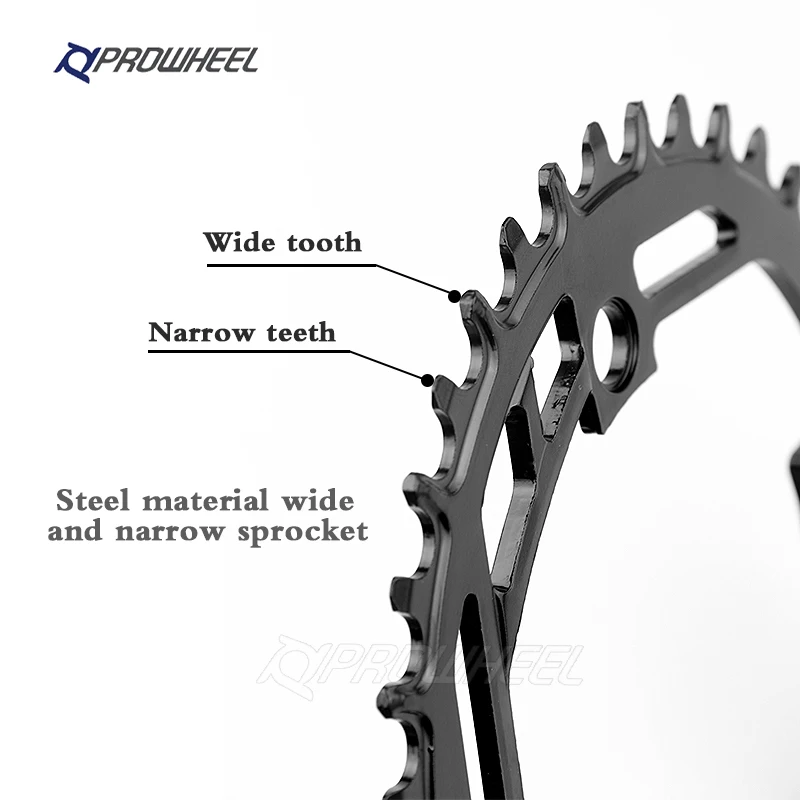 PROWHEEL Mountain Bicycle Narrow Wide Chainring 32T 34T 36T 38T 40T Chain Wheel 104BCD MTB Bike Sprocket Tooth Plate Crank Parts