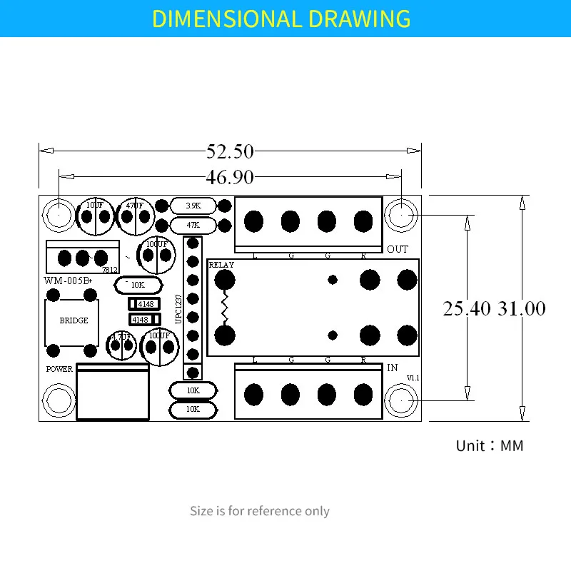 UNISIAN 지연 스피커 보호 보드, 2.0 채널 라우드 스피커 보호 보드, DIY 오디오 시스템, AC 12-24V UPC1237