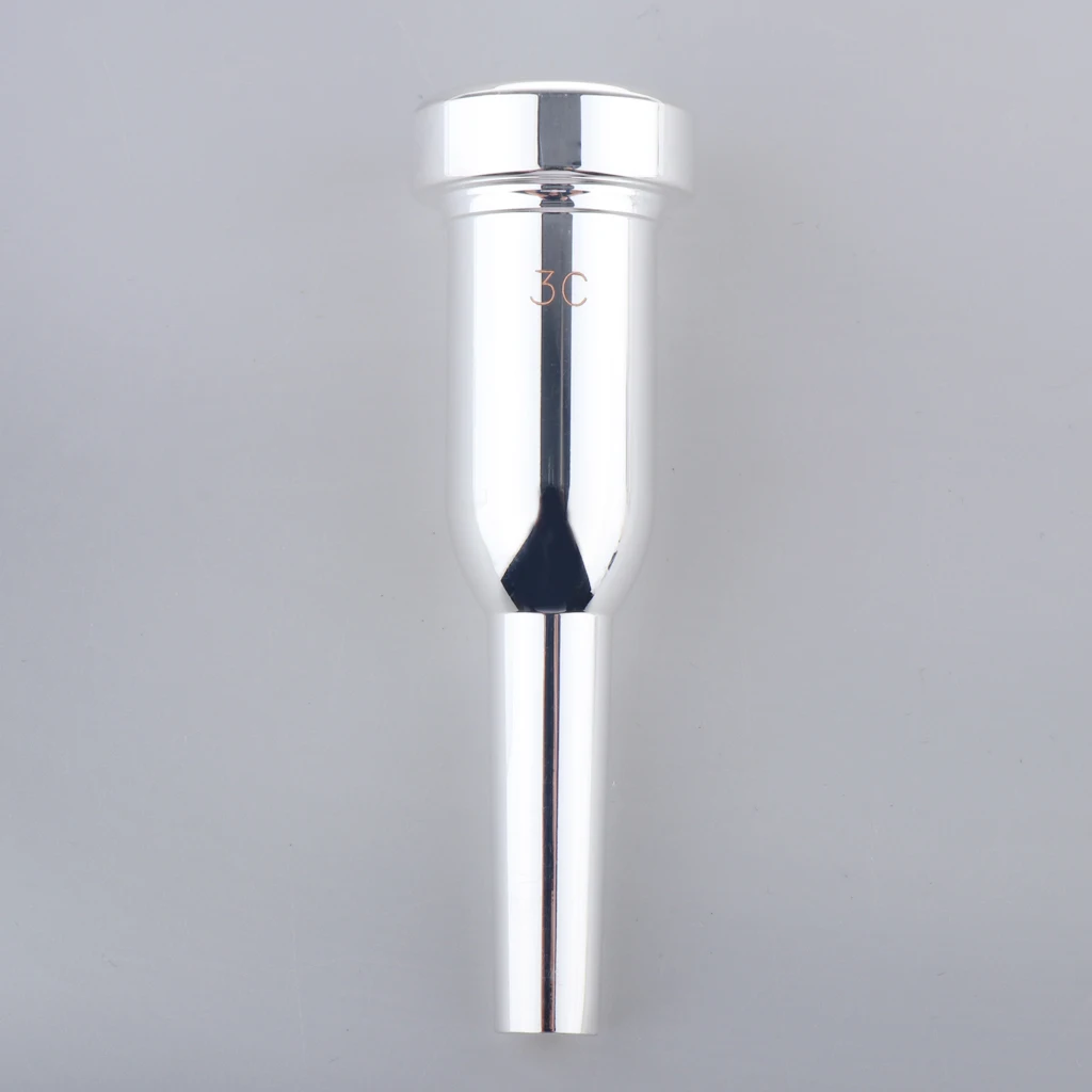 Silver Plated Mega Rich Tone Trumpet Mouthpiece 3C New High Quality