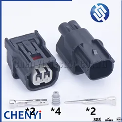 2 sets 2 Pin way HV 040 Male or Female Auto Connector ABS Sensor Plug Press Switch Ignition Coil For Honda 6189-7036 6189-6905