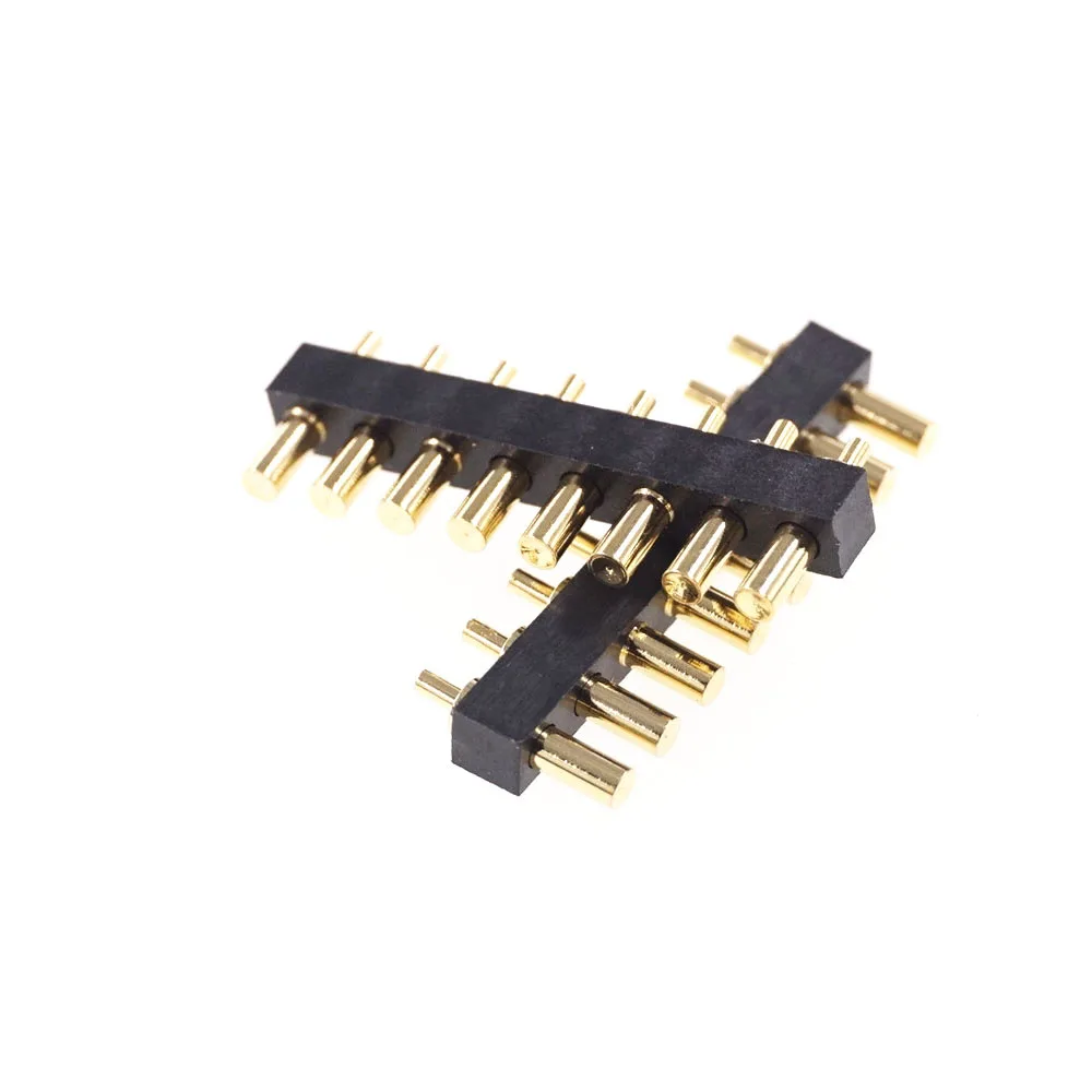 5 Pcs Contact Pins 8 Pin 2.54 mm Straight PCB 5.8 mm Heigh Target connector concave face Throug Holes for Pogo Pin 8 Position