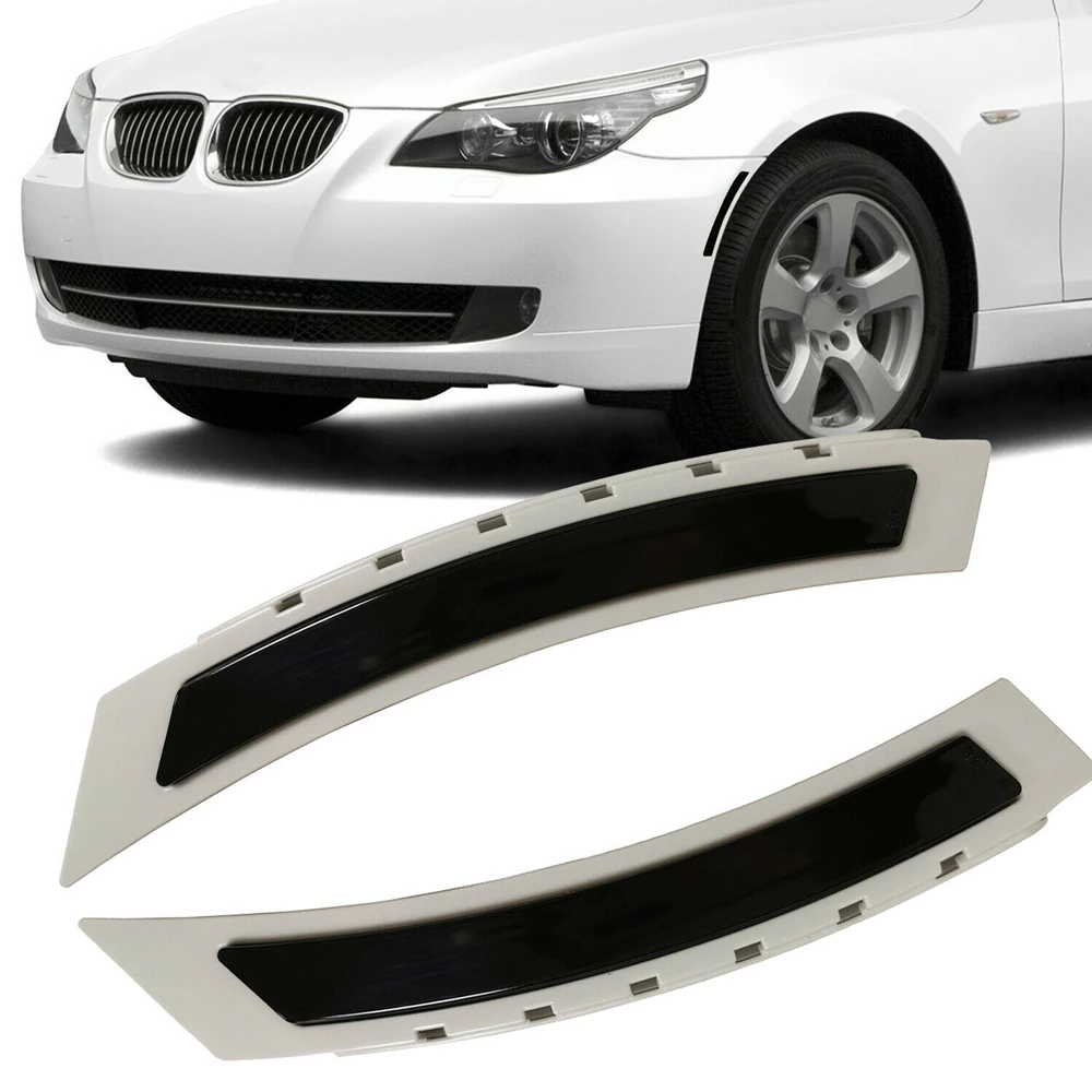 

Pair Front Side Marker Bumper Smoke Reflector For 08-10 BMW LCI E60 E61 5 Series 63147185743,63147185744