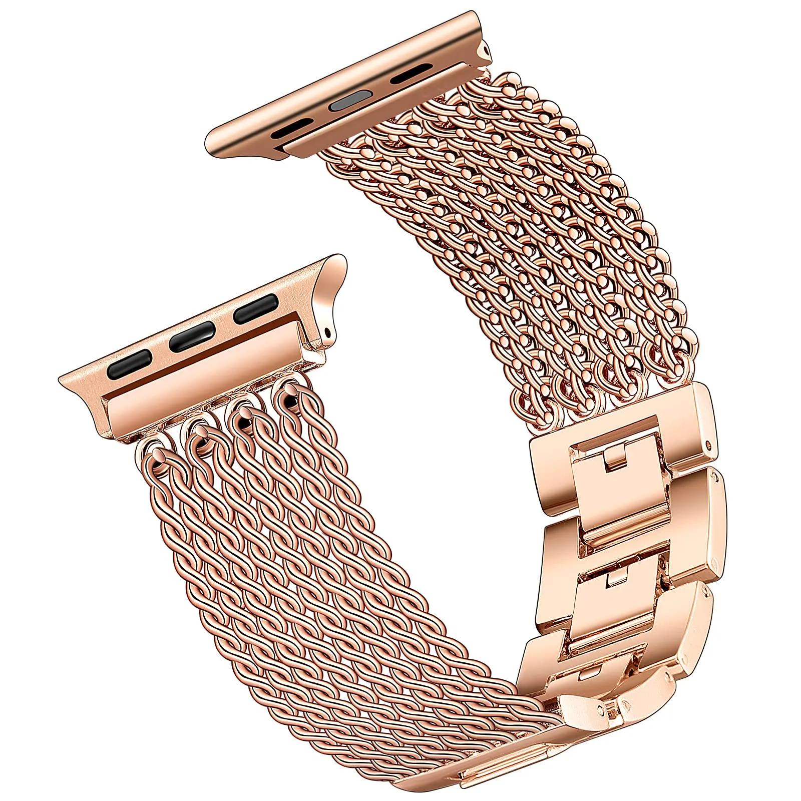 Pasek z frędzlami do zegarka Apple 8/Ultra 49 mm 40 mm 41 mm 45 mm 44 mm 42/38 Metalowa bransoletka z pętlą Solo iWatch Serie 7 6 5 4 3 SE pasek