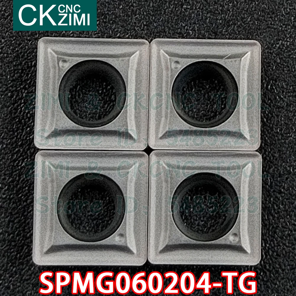 SPMG060204-TG SPMG 060204 TG-insertos de carburo indexables, taladro en U, torneado, inserta herramientas, CNC, herramientas de torno de Metal para acero inoxidable