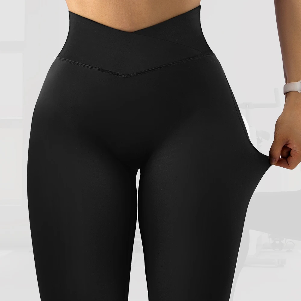 RUUHEE Leggings Women V Waist Tights Gym Clothing Quick Dry Sportswear High Waist Fitness Yoga Pants Women Leggings For Fitness