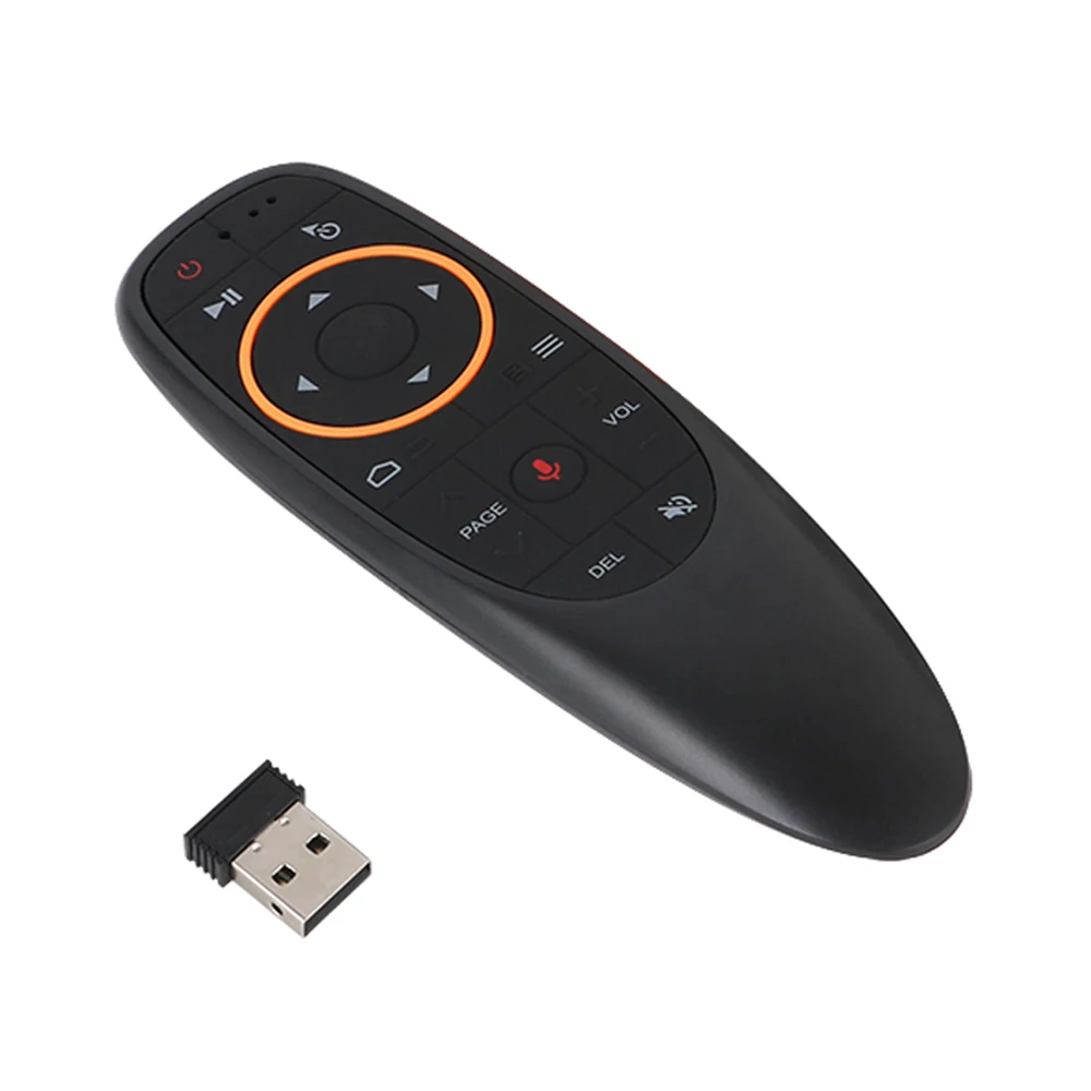 Mando a distancia G10s para caja Android tv, dispositivo retroiluminado de 2,4G, inalámbrico, Air Mouse, micrófono, giroscopio, aprendizaje IR, H96 Max, X96air